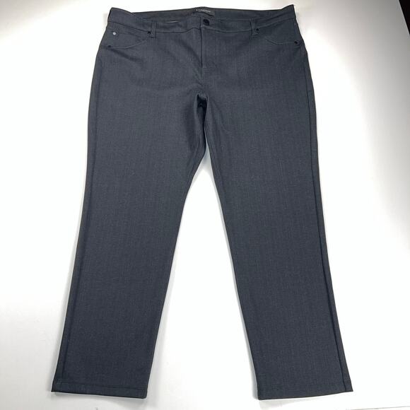 Liverpool Los Angeles Gray Herringbone Career Dress Pants Easy Care Size 22W - Picture 13 of 13